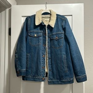 Madewell Sherpa Oversized Jean Jacket